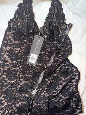 White Fox Boutique Black Lace Mini Dress